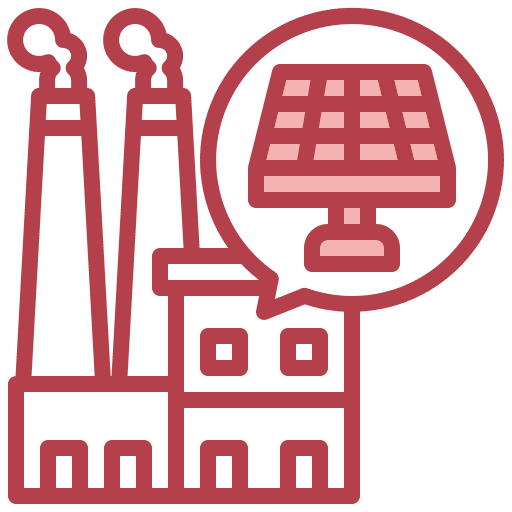 Factory renewable energy ecological ecology and environment icon