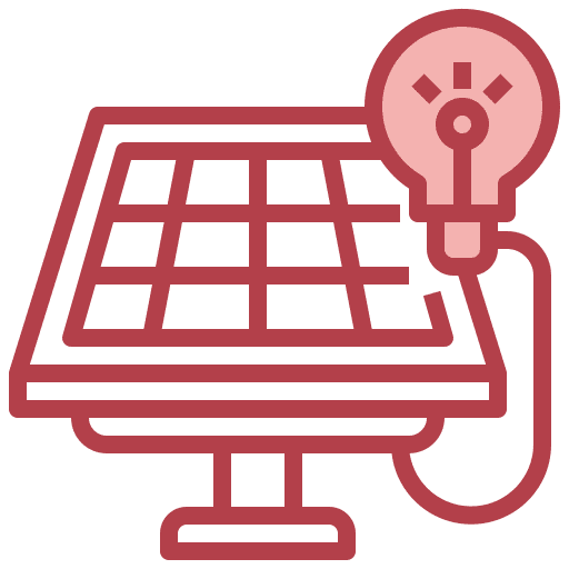 Lighting solar ecology and environment solar panel icon Lighting solar ecology and environment solar panel icon