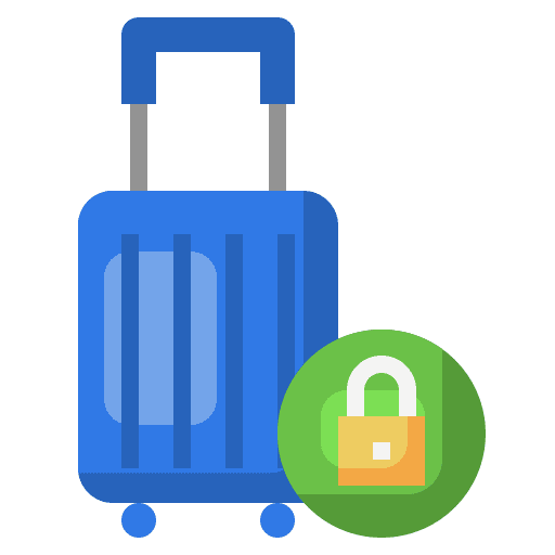 Lock security luggage lock icon