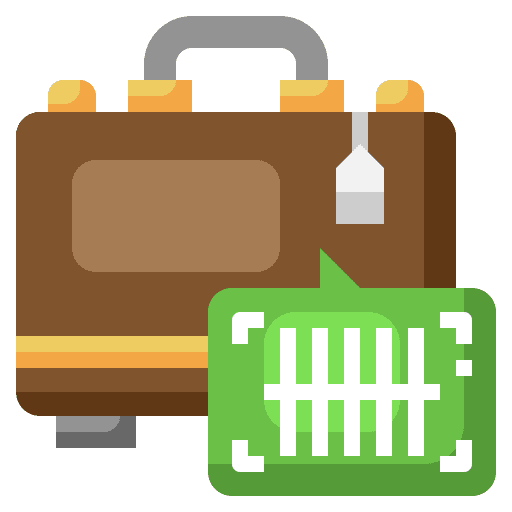 Barcode security bag scan icon Barcode security bag scan icon