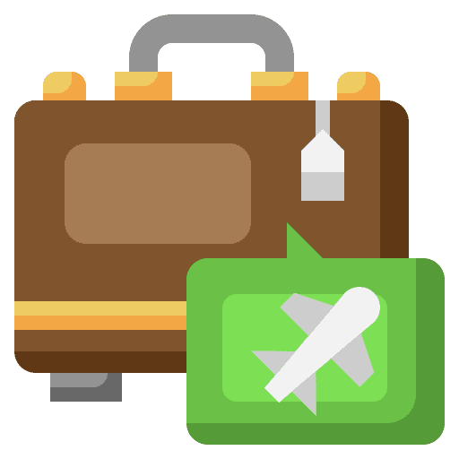 Suitcase flight airplane bag icon Suitcase flight airplane bag icon