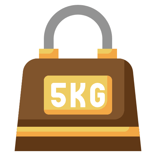 Handbag airplane kilogram limit icon Handbag airplane kilogram limit icon