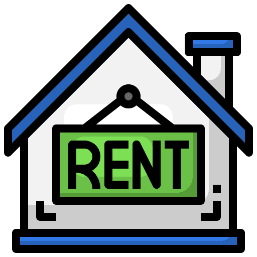 Rent property buildings home icon