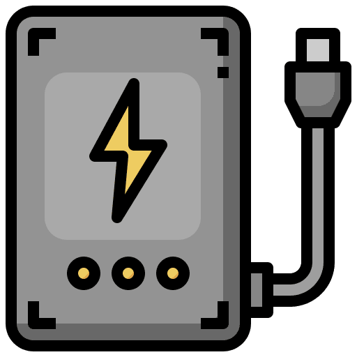 Power bank charger energy electronics icon