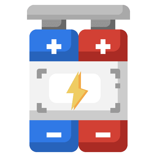 Batteries technology electronics electricity icon