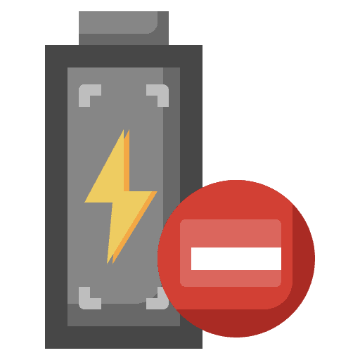 Battery charge remove power icon Battery charge remove power icon