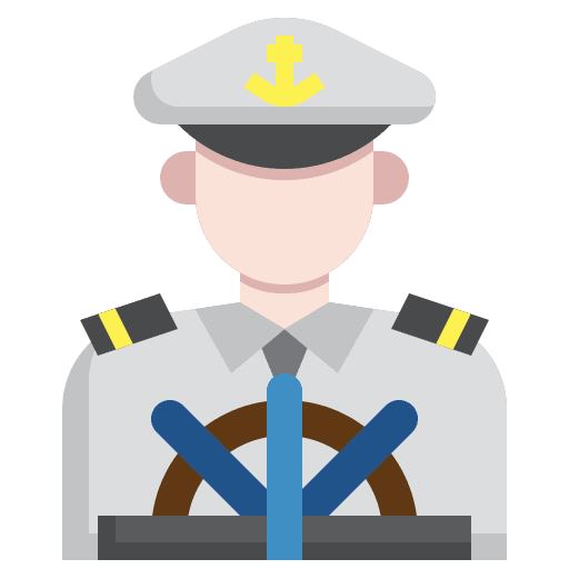 Captain ship professions and jobs transportation icon