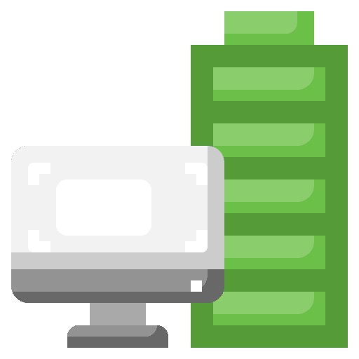 Computer charging screen batteries icon Computer charging screen batteries icon