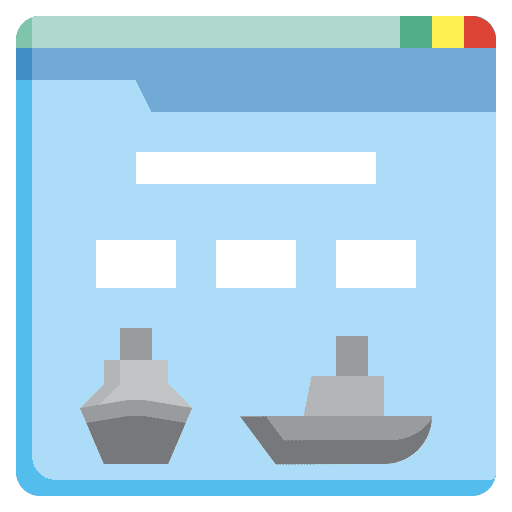 Browser transportation travel cruise icon