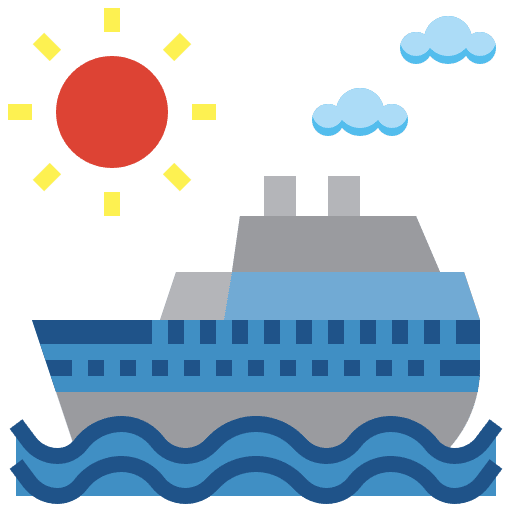 Cruise ferry boat marine yacht icon