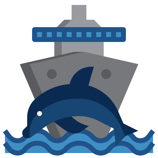 Dolphin aquatic animals sea life icon