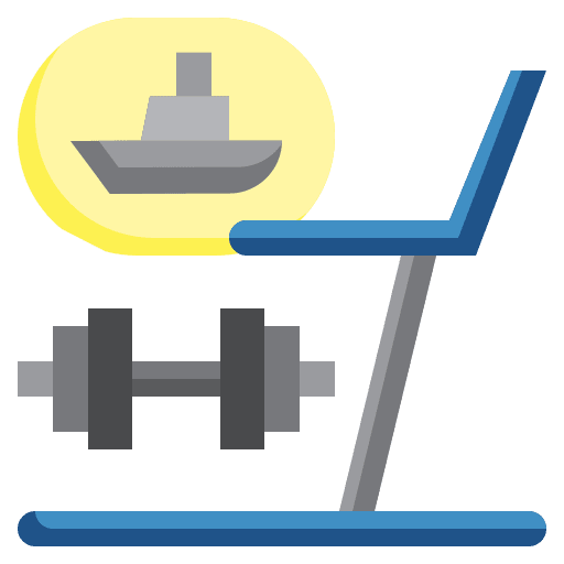 Gym gymnastics sports and competition cruise icon