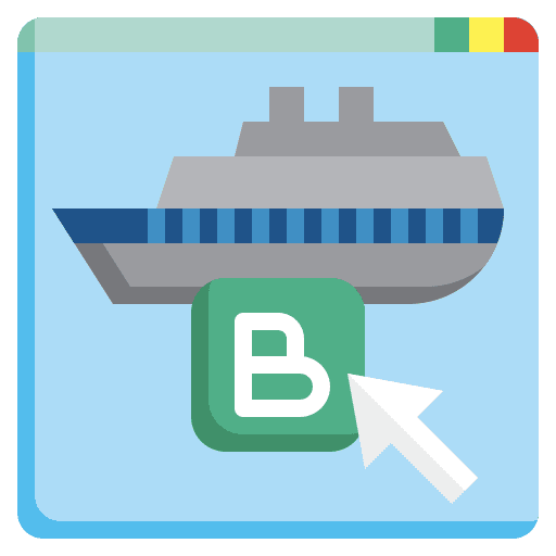 Online booking transportation travel cruise icon