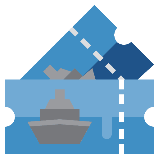 Ticket access transportation validating ticket icon