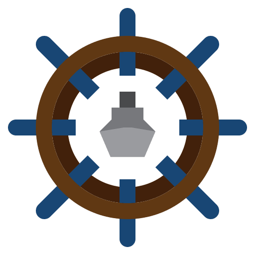 Wheel transportation boat wheel icon