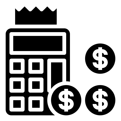 Calculator accounting expenses business and finance icon