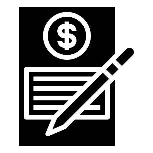 Document money cash letter icon