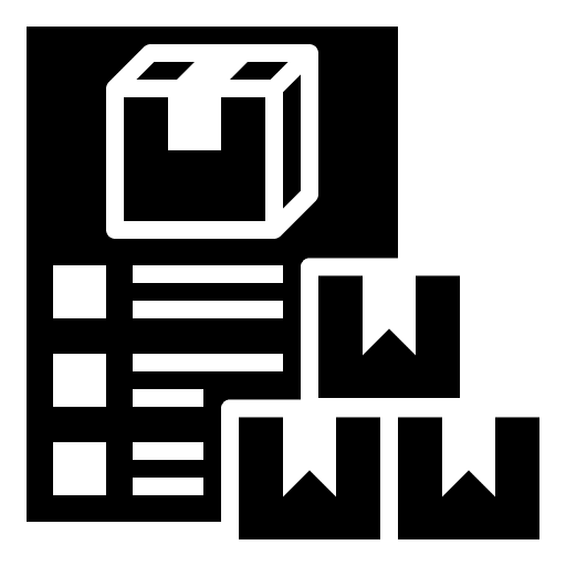 Document delivery box paper shipping icon