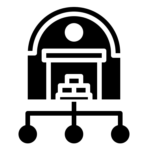 Hub storage logistics warehouse icon