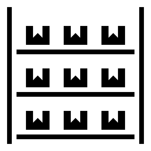 Shelf delivery box package warehouse icon