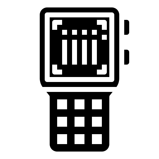 Scanner shipping and delivery barcode scanner product icon