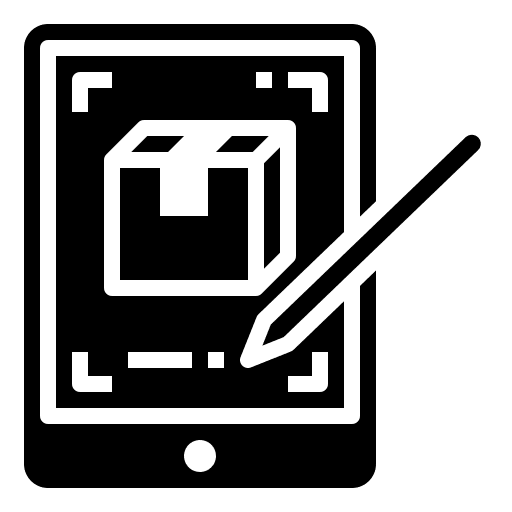 Tablet package box checklist icon