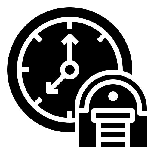 Time clock time and date time icon