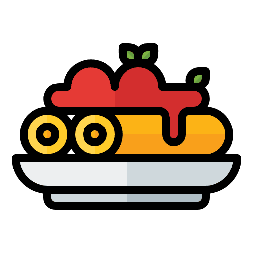 Enchilada food dish gastronomy icon