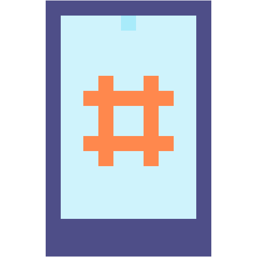 Hashtag social media phone twitter icon