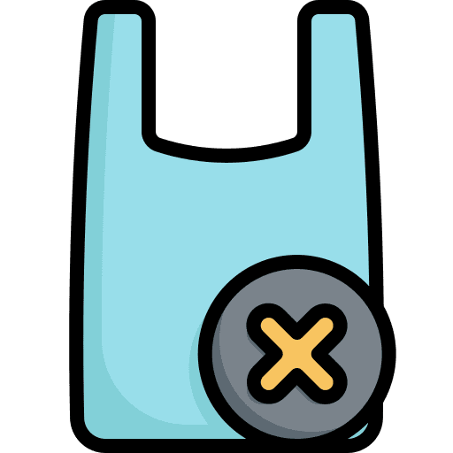 No plastic bags environment signaling single use icon