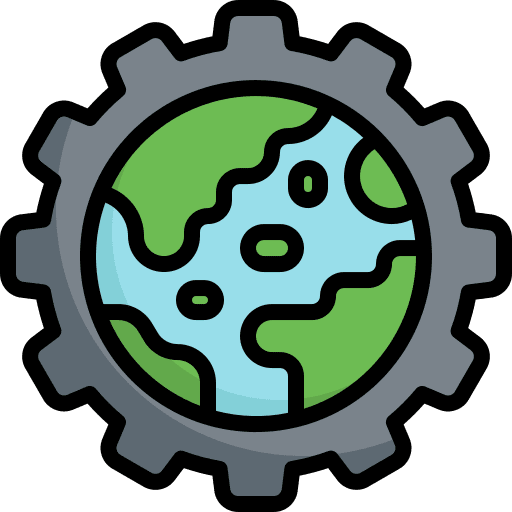 Gear mother earth day ecology planet icon Gear mother earth day ecology planet icon
