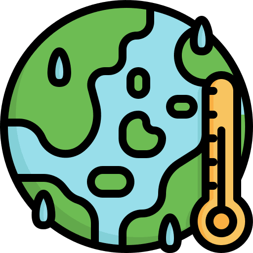 Global warming thermometer weather earth icon Global warming thermometer weather earth icon