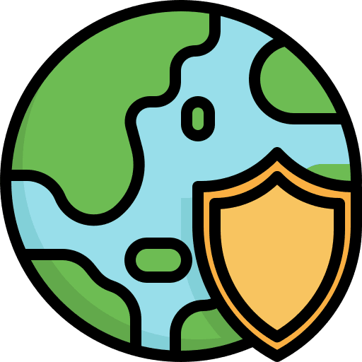 World save the planet planet earth security icon World save the planet planet earth security icon