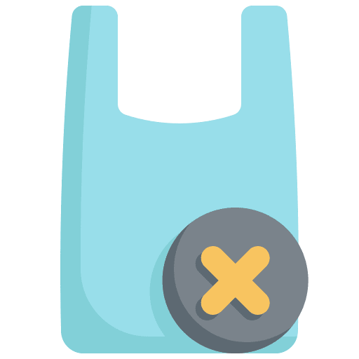 No plastic bags forbidden single use ecology icon