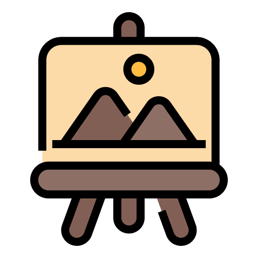 Art board school canvas painting icon