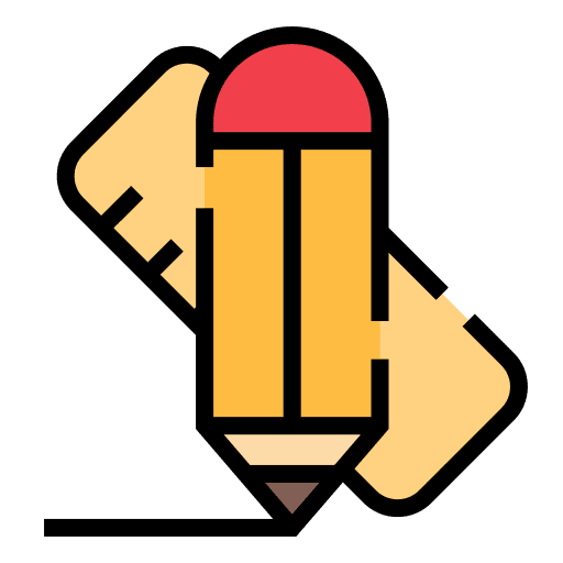 Pencil and ruler tools and utensils school material pen icon
