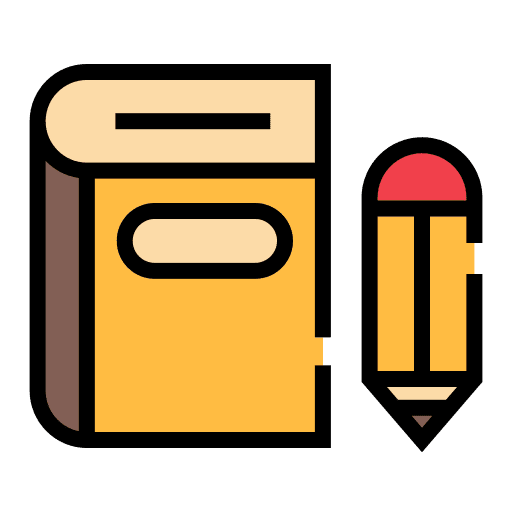 Book stationery pencil notebook icon Book stationery pencil notebook icon