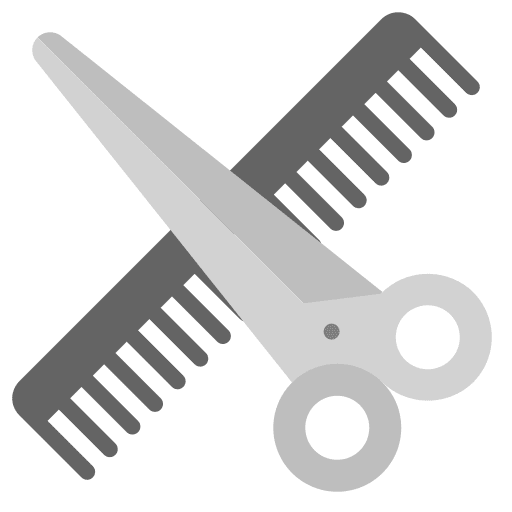 Barber shop scissors hairdress beauty icon
