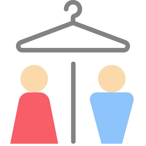 Dressing room furniture and household dressing room cupboard icon