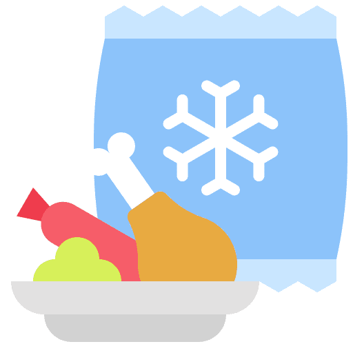 Frozen food frozen food shopping store vegetables icon