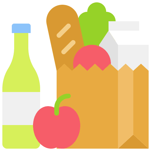 Grocery commerce and shopping goods groceries icon