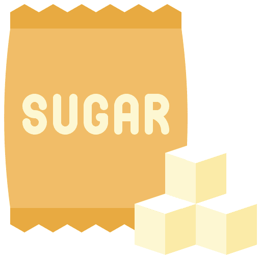 Sugar food and restaurant sugar package icon