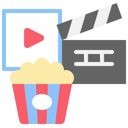 Theater watching a movie home cinema theater icon