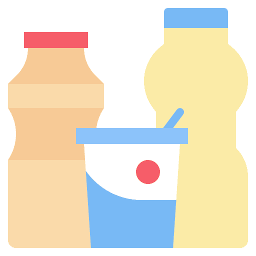 Yogurt breakfast food milk icon