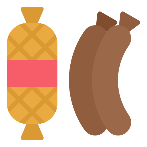 Cold cut salami sausage food icon