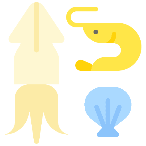 Seafood seafood food and restaurant shrimp icon