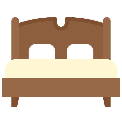 Bed bedroom sleep room icon