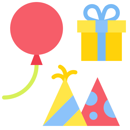 Birthday and party equipment birthday and party party hat icon