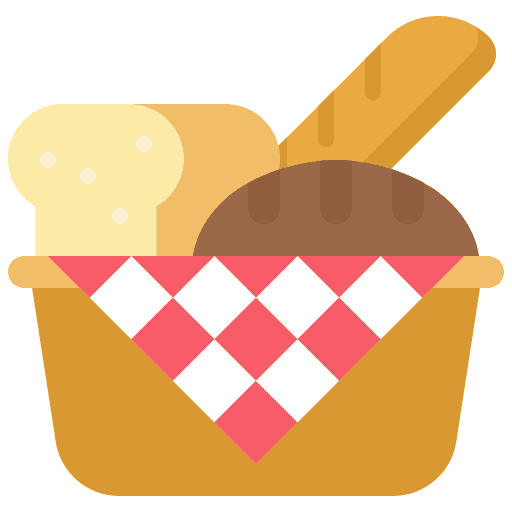 Bread bakery food and restaurant bake icon