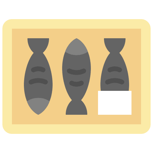 Fish fish package food and restaurant icon